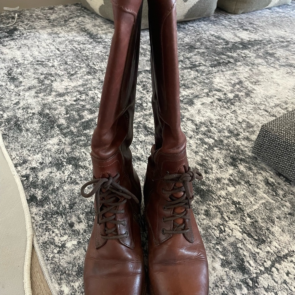FRYE Brown Leather Riding Boots